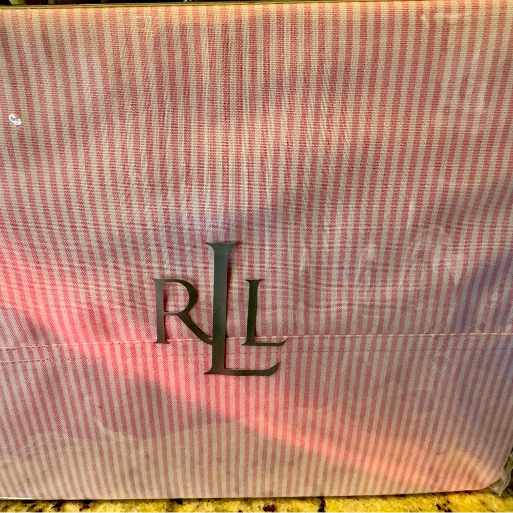 Ralph Lauren Full pink pinstripe sheet set